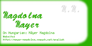 magdolna mayer business card