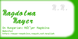 magdolna mayer business card